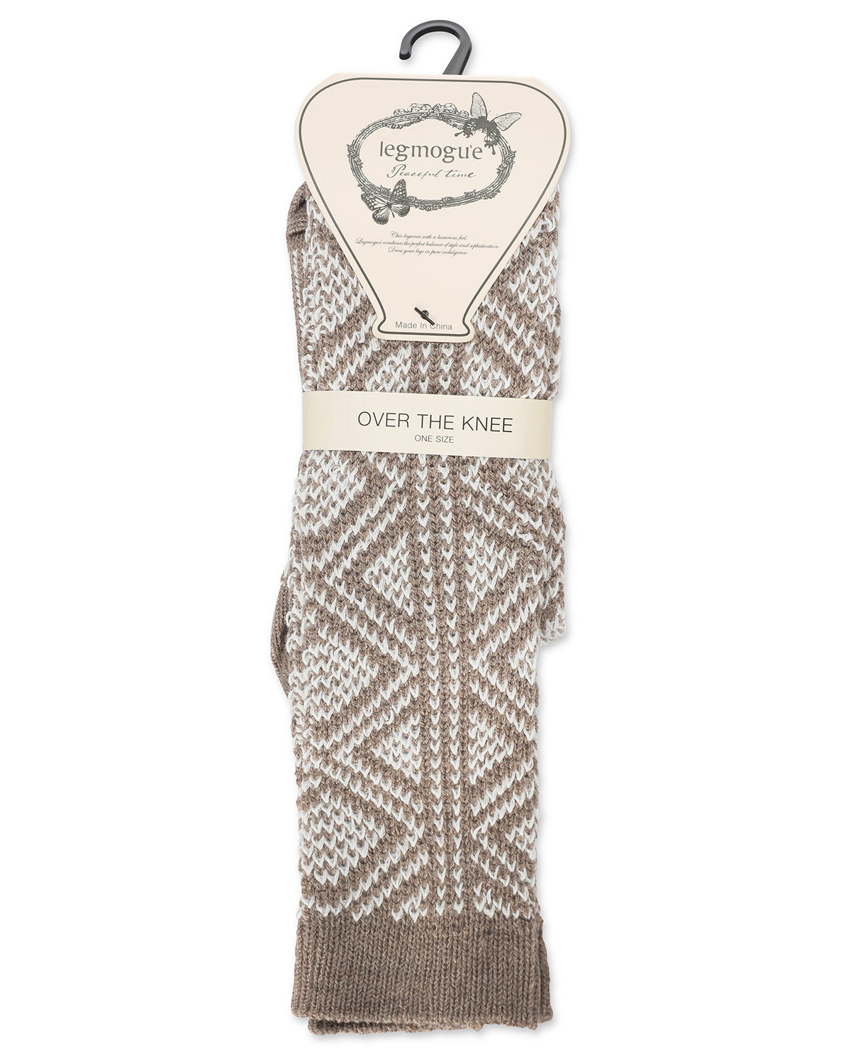 Women's Diamond Tone Over The Knee Warm Sock : Color: Black