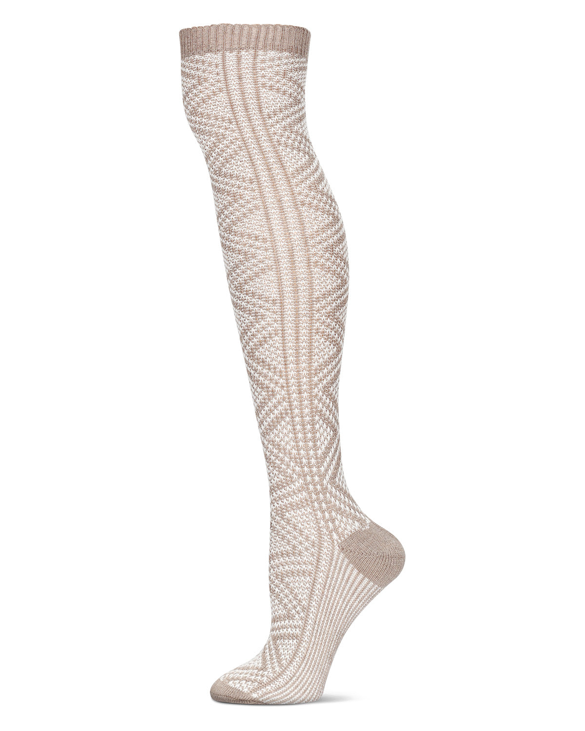 Women's Diamond Tone Over The Knee Warm Sock : Color: Taupe Heather