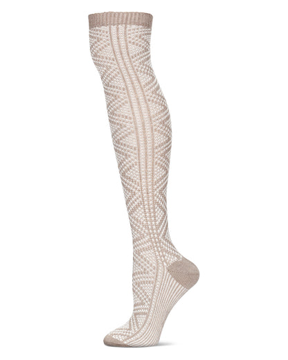 Women's Diamond Tone Over The Knee Warm Sock : Color: Taupe Heather