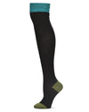 Women's Leaf Burst Over The Knee Warm Knit Sock : Color: Black