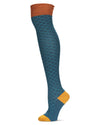Women's Leaf Burst Over The Knee Warm Knit Sock : Color: Legion Blue