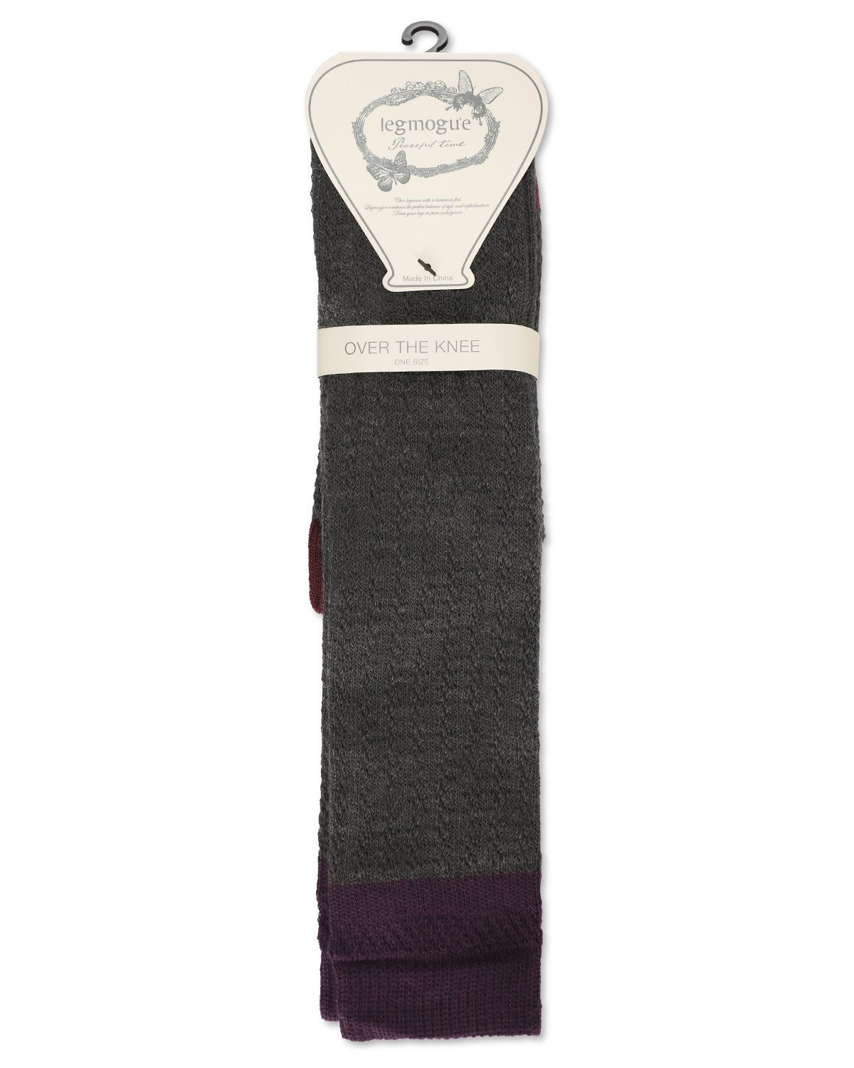 Women's Chic Slant Wool Blend Over The Knee Warm Sock : Color: Black