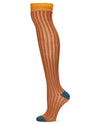 Women's Chic Slant Wool Blend Over The Knee Warm Sock : Color: Mocha Bisque