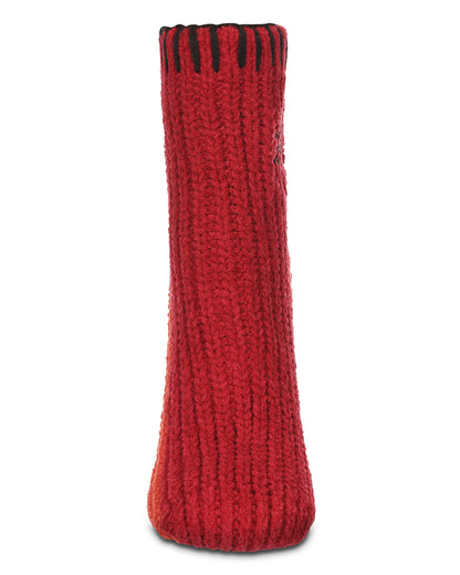 Women's Snowflake Block Chenille Non-Skid Slipper Sock