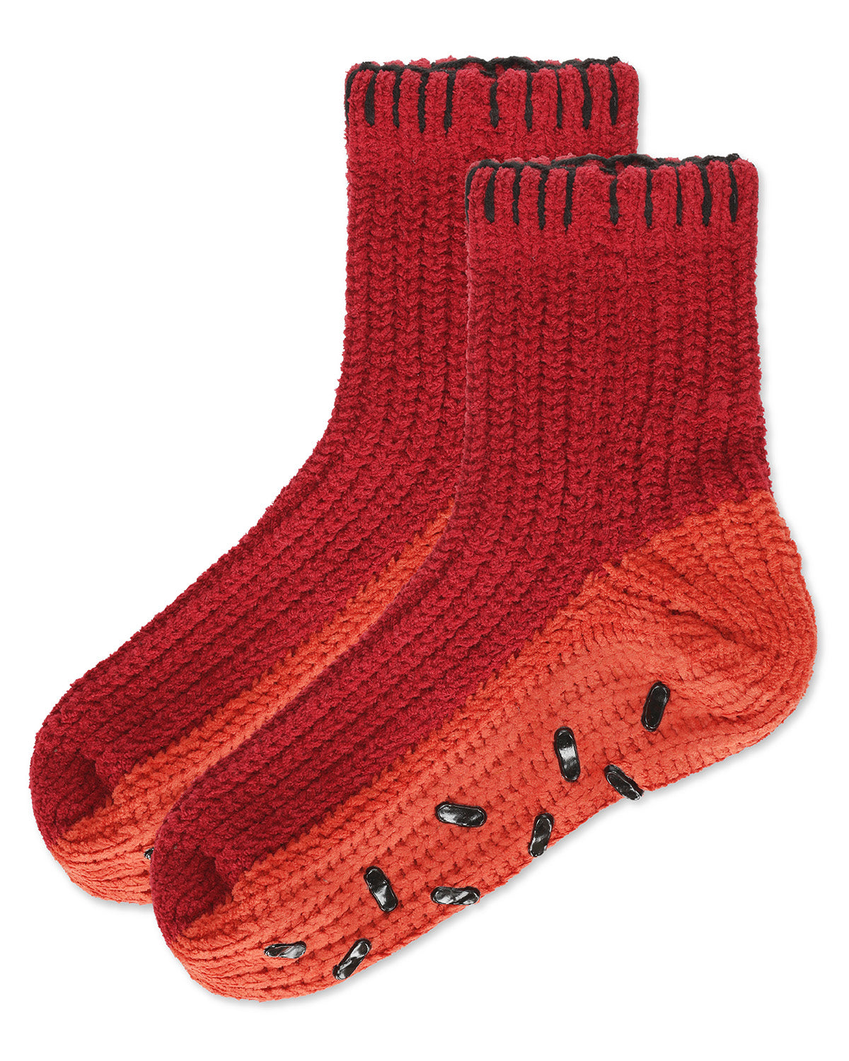 Women's Snowflake Block Chenille Non-Skid Slipper Sock