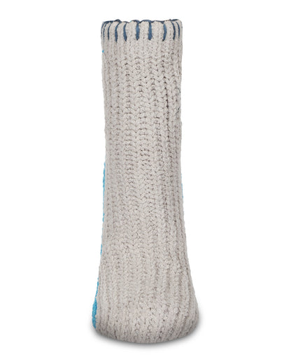 Women's Snowflake Block Chenille Non-Skid Slipper Sock