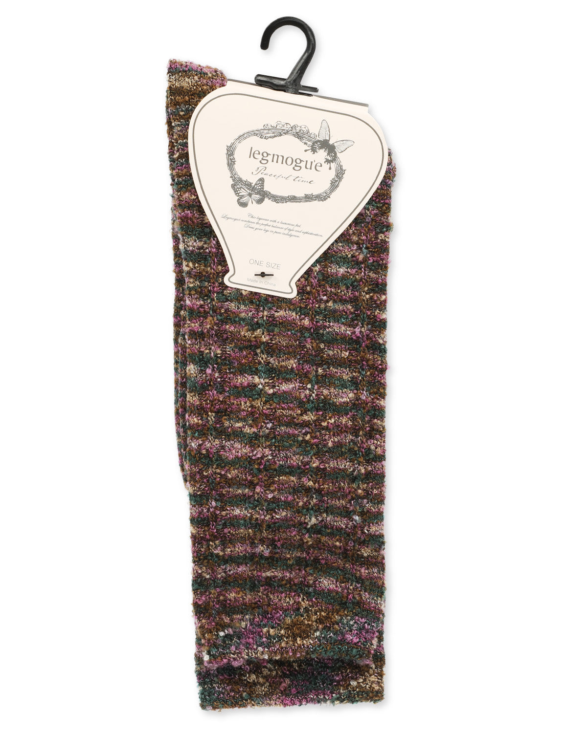Women's Spacedye Multicolor Cozy Crew Sock : Color: Rust