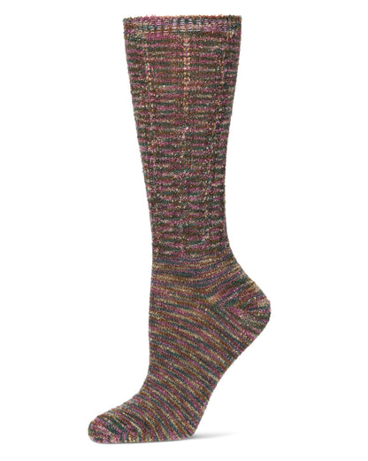 Women's Spacedye Multicolor Cozy Crew Sock : Color: Purple