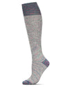 Women's Fuzzy Mixed Threads Cotton Blend Knee High Sock : Color: Blue Multi