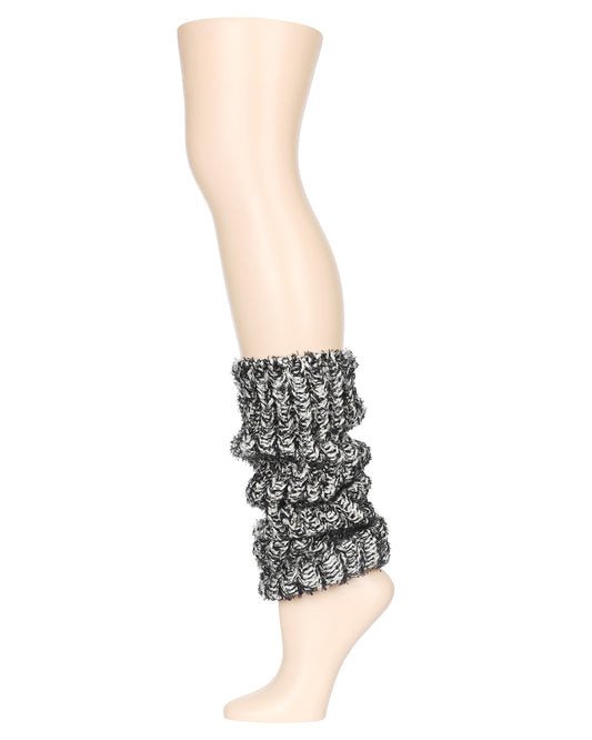 Women's Ursula Ultimate Metallic Mix Knit Legwarmer : Color: Black