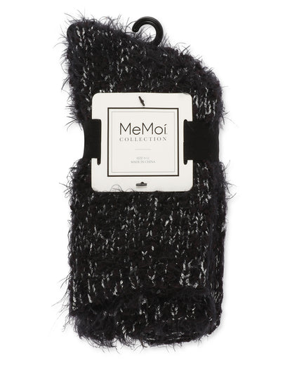 Women's Warm Fuzzy Yarn Classic Crew Sock : Color: Black