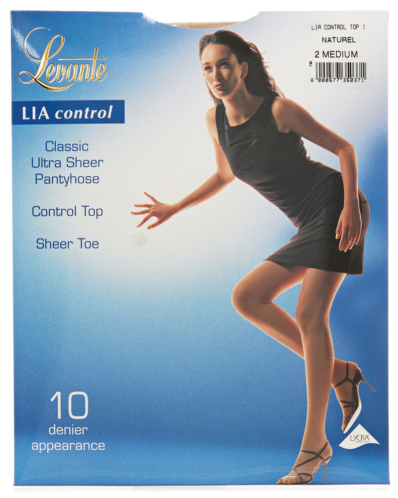 Women's Levante Lia Control Top Ultra Sheer 10 Denier Pantyhose
