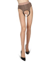 Women's Love Behind The Seams Backseam Crotchless Sheer Pantyhose : Color: Nude-Black