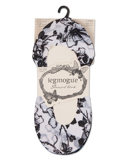 3 Pairs Women's Fine-Edge Non-Slip Shoe Liner Socks