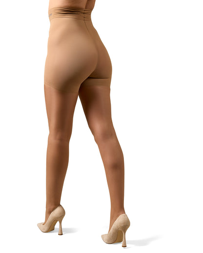 Women's Thins Ultra Transparent Everyday Mid Toner Control Top LUXE Pantyhose : Color: AuNaturel