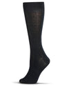 Men's Flat Knit Cotton Blend Socks with Side Lines : Color: Navy