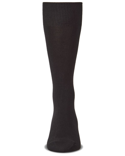 Men's Modal Durable and Flexible Solid Crew Sock : Color: Black