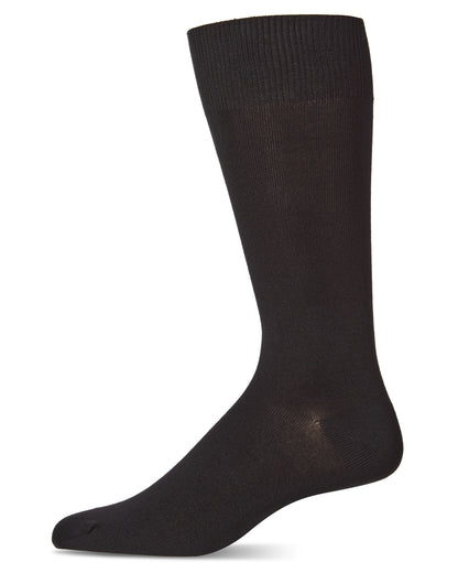 Men's Modal Durable and Flexible Solid Crew Sock : Color: Black