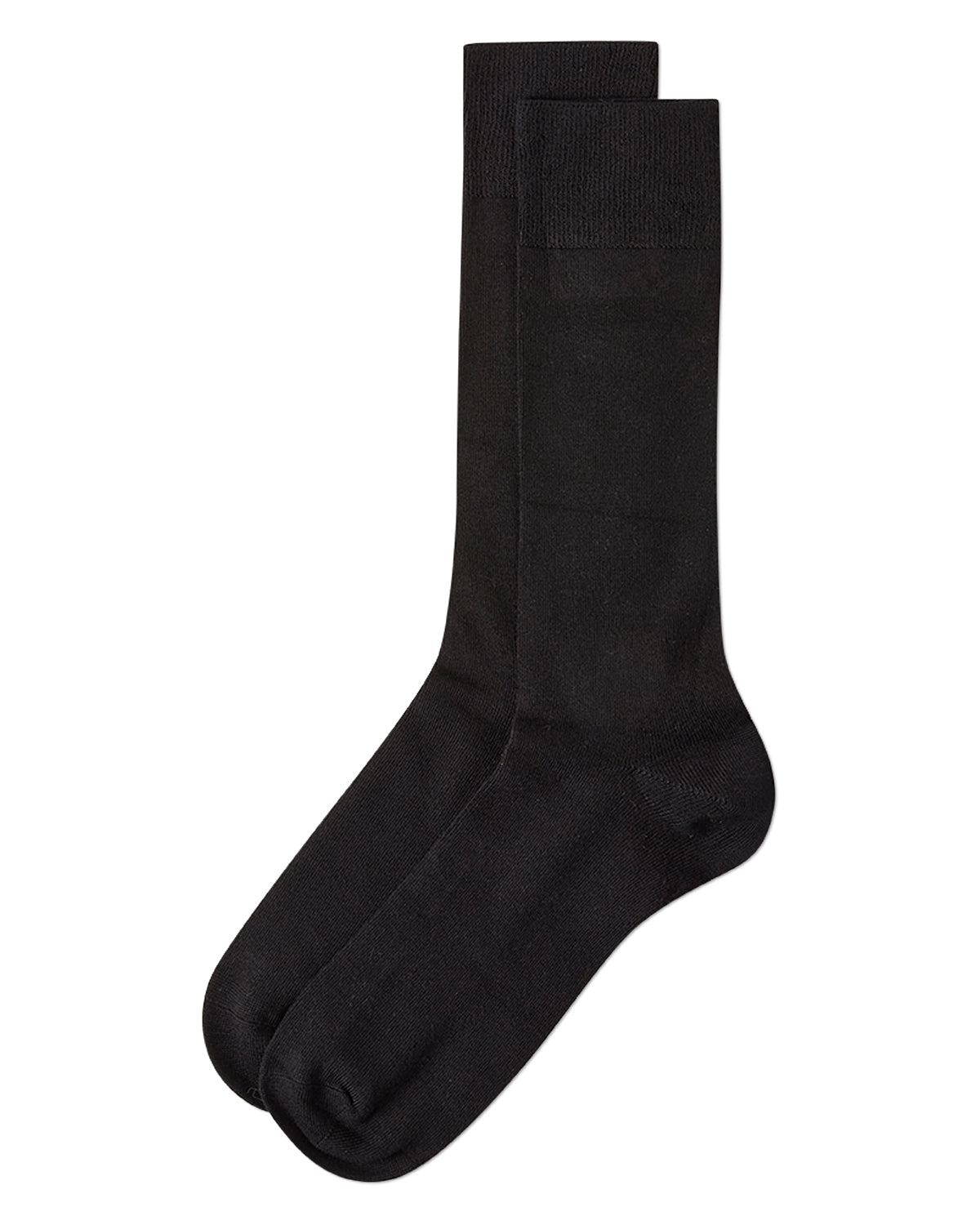 Men's Modal Durable and Flexible Solid Crew Sock : Color: Black