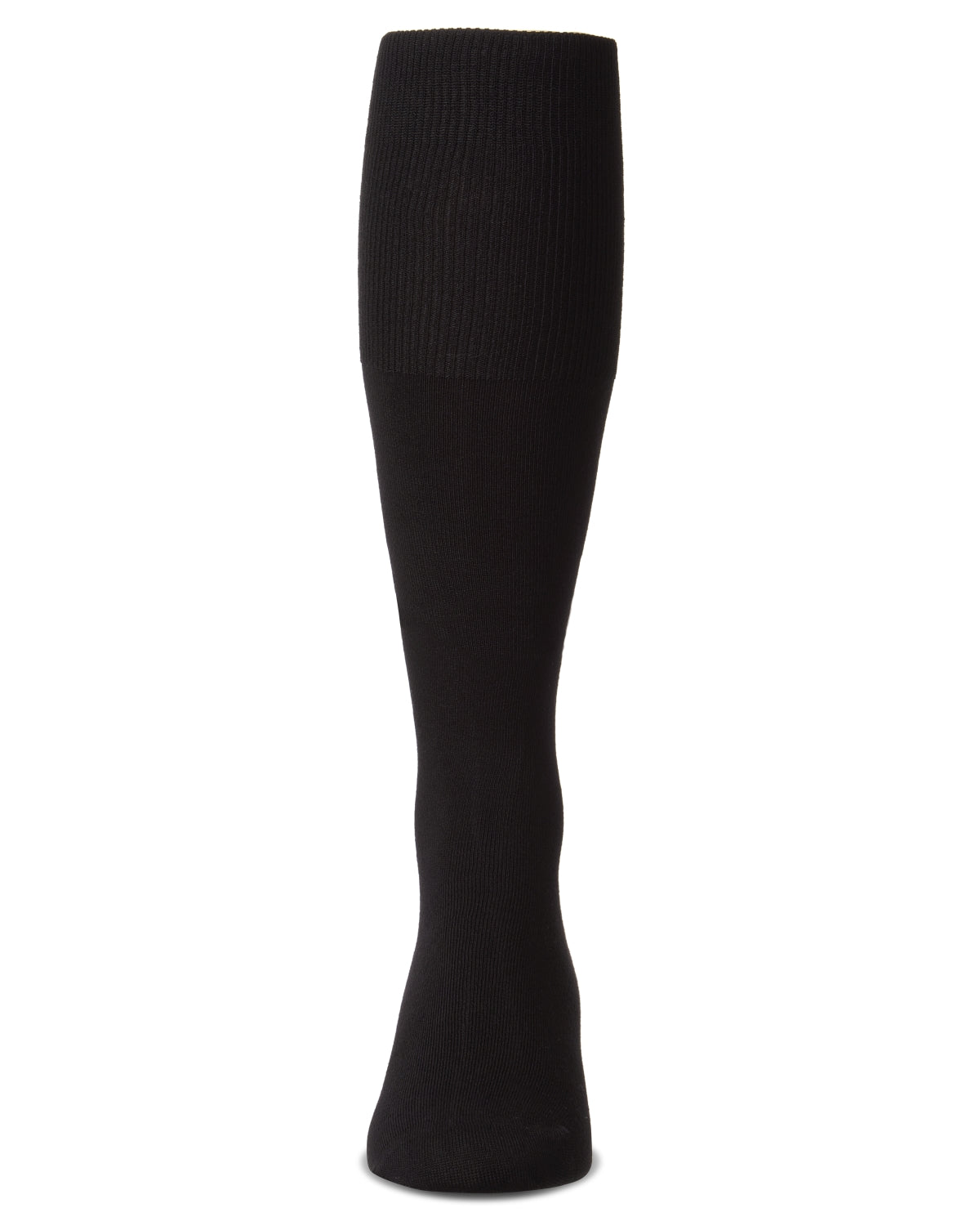 Men's Modal Durable and Flexible Flat Over The Calf Sock : Color: Black