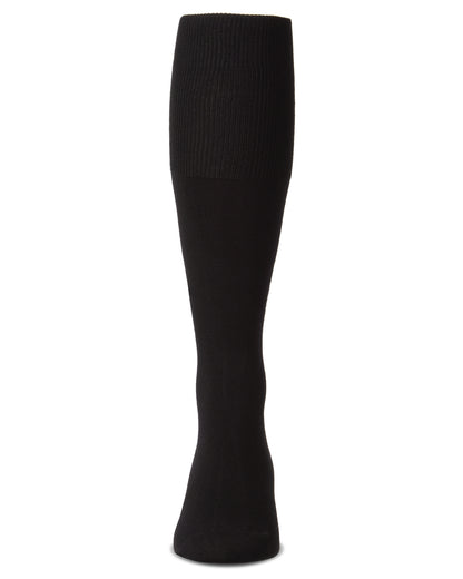 Men's Modal Durable and Flexible Flat Over The Calf Sock : Color: Black