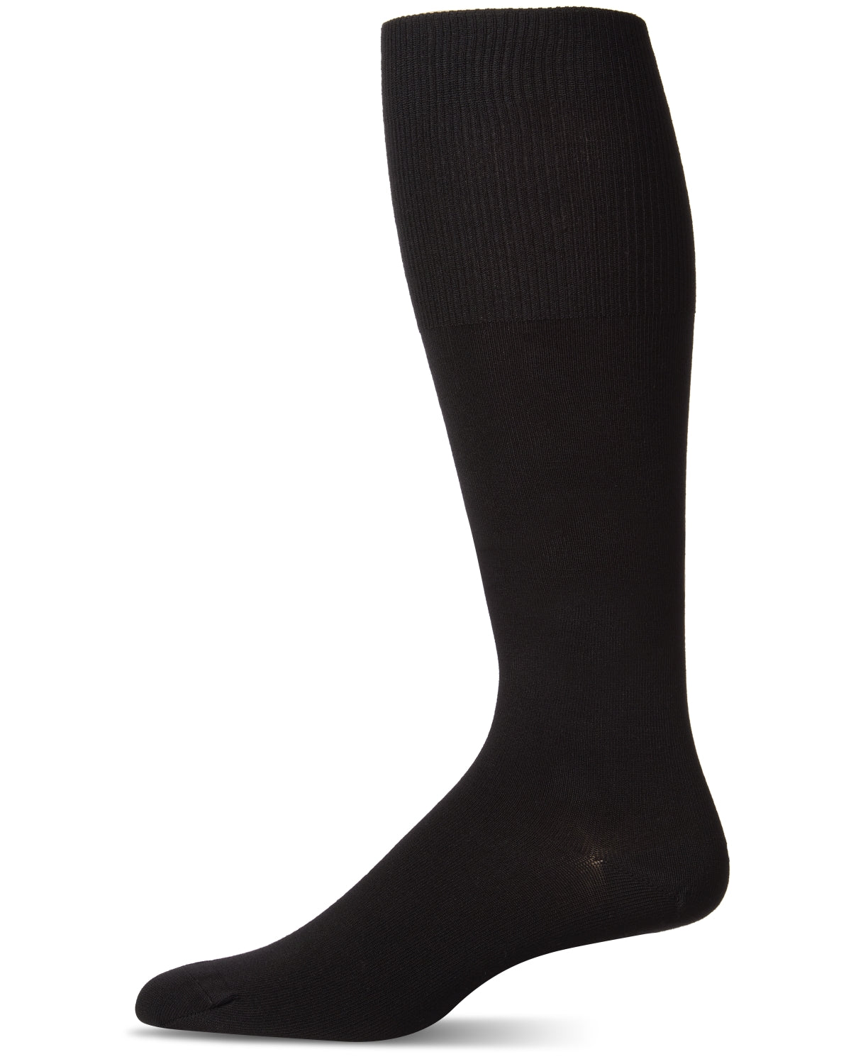 Men's Modal Durable and Flexible Flat Over The Calf Sock : Color: Black