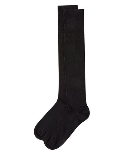 Men's Modal Durable and Flexible Flat Over The Calf Sock : Color: Black