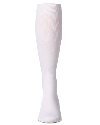 Men's Modal Durable and Flexible Flat Over The Calf Sock : Color: White