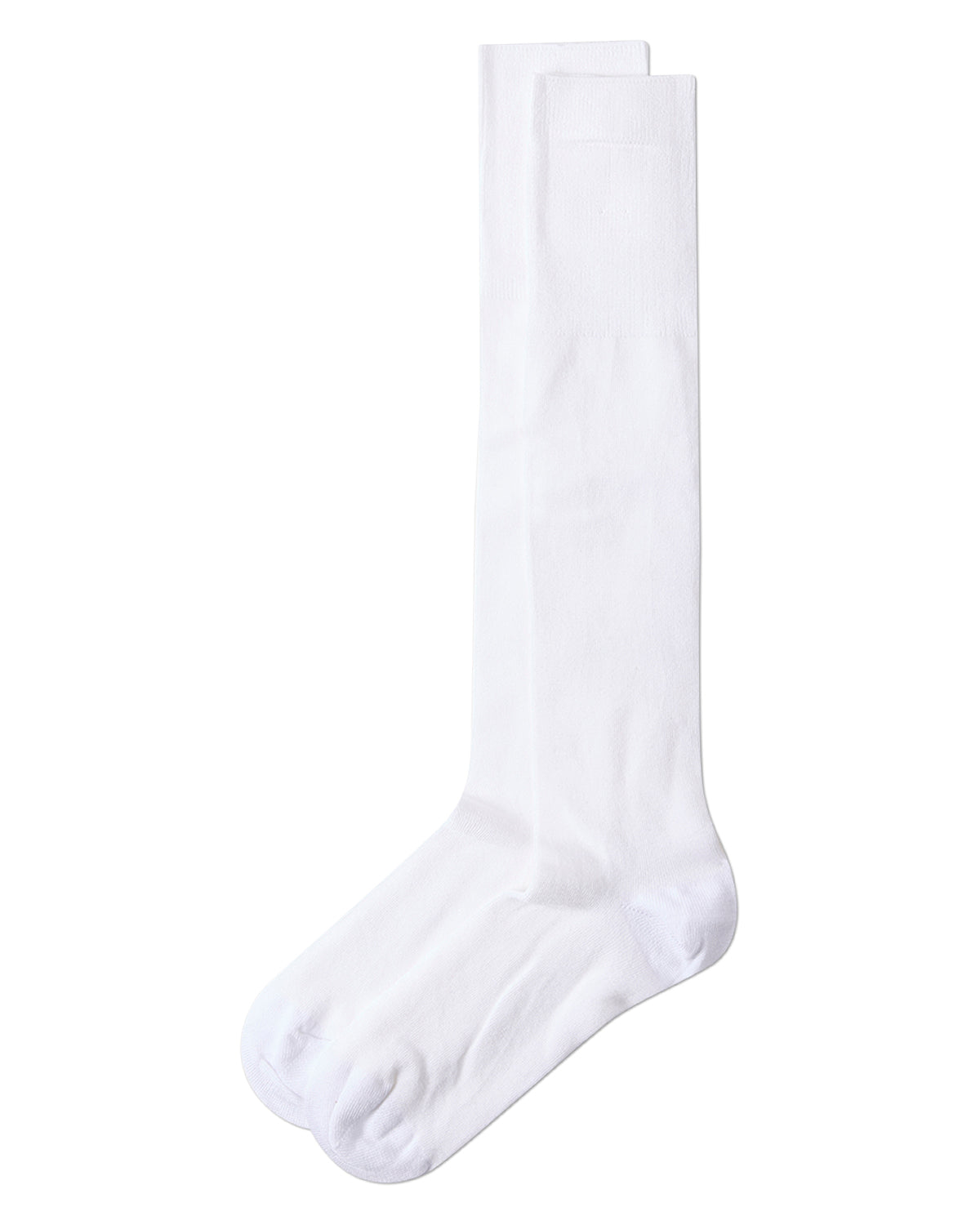 Men's Modal Durable and Flexible Flat Over The Calf Sock : Color: White