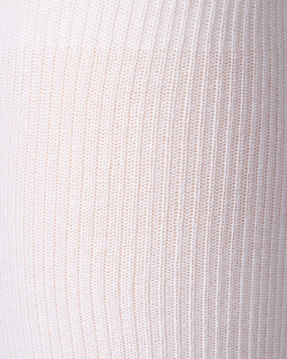 Men's Modal Durable and Flexible Flat Over The Calf Sock : Color: White