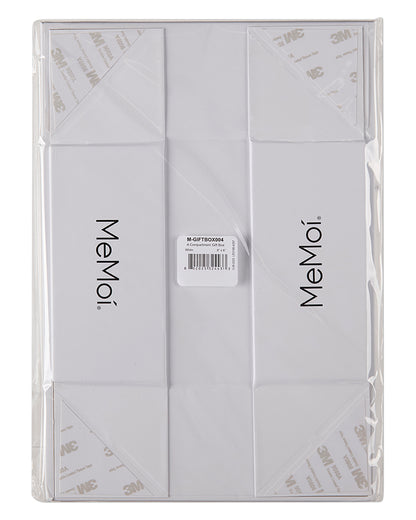 4-Compartment White Gift Box with Inner Dividers and Viewing Window