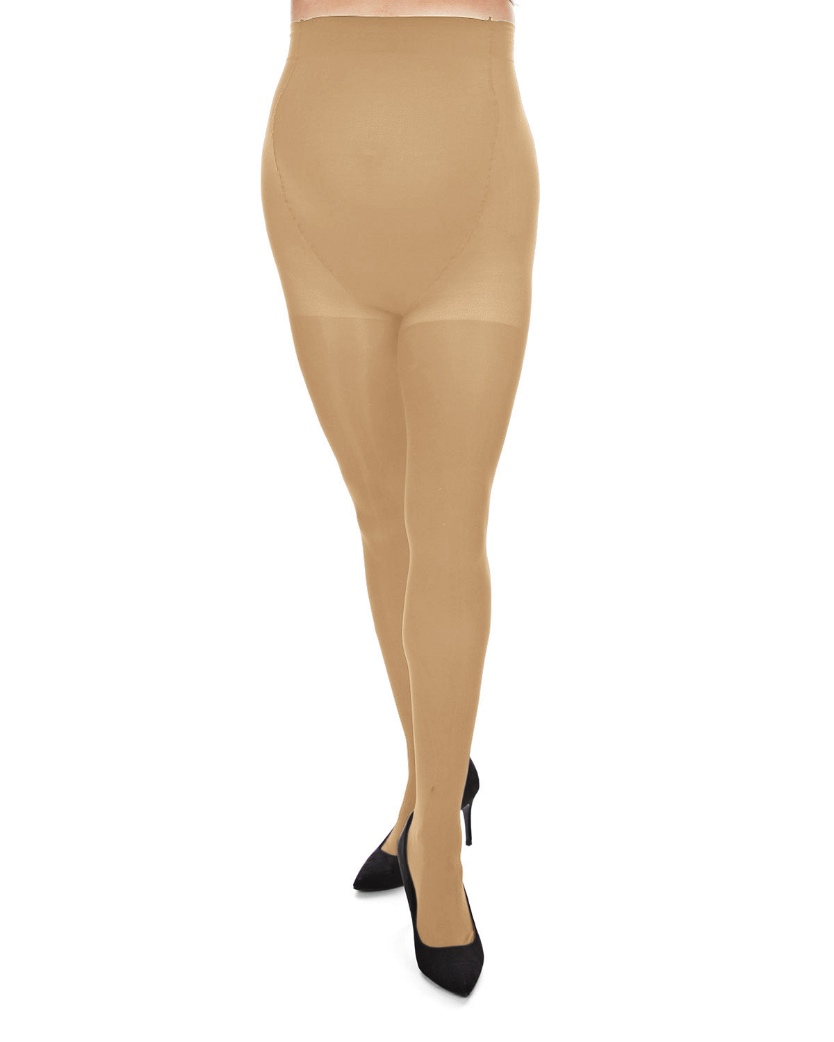 Women's Maternity 80 Denier Opaque Support Comfort Tights : Color: Black