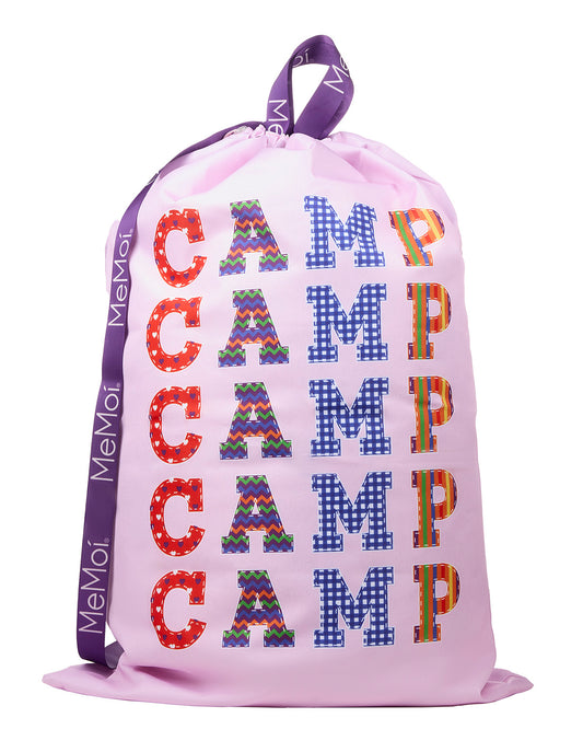 "Camp Camp Camp" Laundry Bag : Color: Lilac
