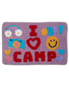 Girls Plush Tufted "Emoji" Bedside Camp Mat : Color: Lilac