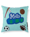 Boys Sports-Themed Summer Camp Autograph Pillow with Marker : Color: Sky Blue