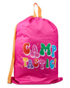 Girls "Camp-Tastic" Large Laundry Tote Bag with Shoulder Strap