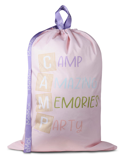 Girls "Camp Party" Laundry Bag with Shoulder Strap