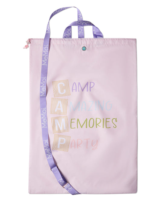 Girls "Camp Party" Laundry Bag with Shoulder Strap