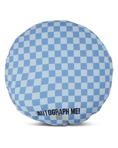 Boys "Camp Smile" Checkered Autograph Camp Pillow with Included Marker