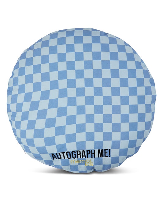 Boys "Camp Smile" Checkered Autograph Camp Pillow