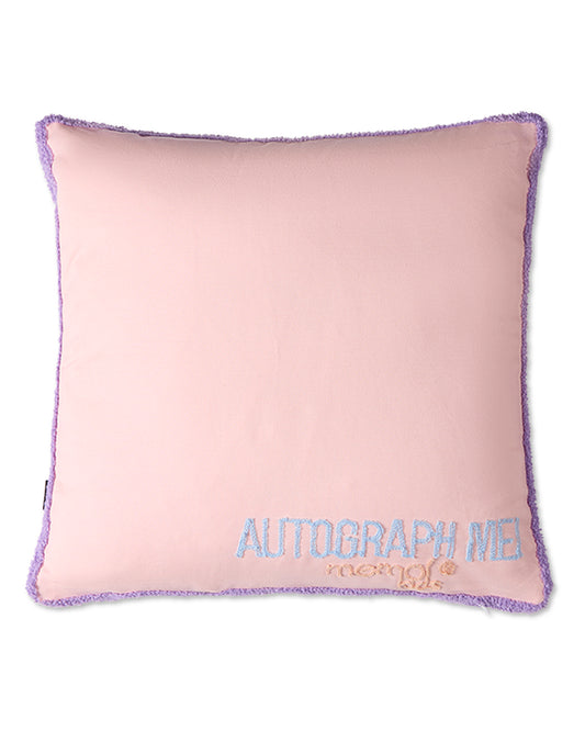 Girls "Camp Party" Plush-Embroidered Autograph Camp Pillow