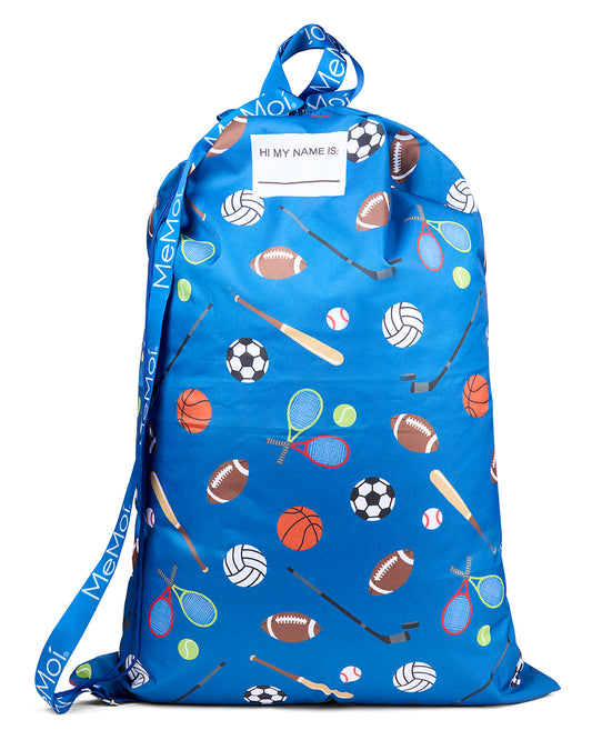Kids Unisex All-Over Sports-Themed Laundry Bag for Camp and Beyond