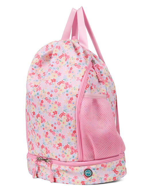 Girls Floral-Print Backpack for Camp, Beach, School, and Beyond