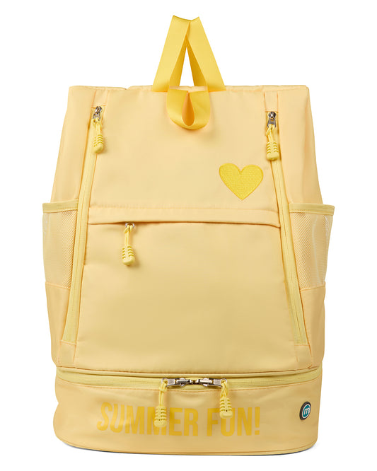 Kids "Summer Fun" Water-Resistant Backpack with Embroidered Detail