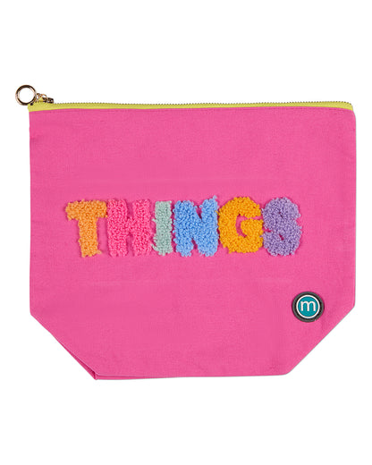 Girls "Things" Water-Resistant Toiletries Pouch for Camp and School