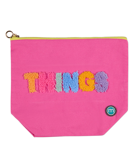Girls "Things" Water-Resistant Toiletries Pouch for Camp and School