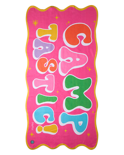 Girls "CampTastic" Cotton-Blend 30"W x 60"L Camp Beach Towel