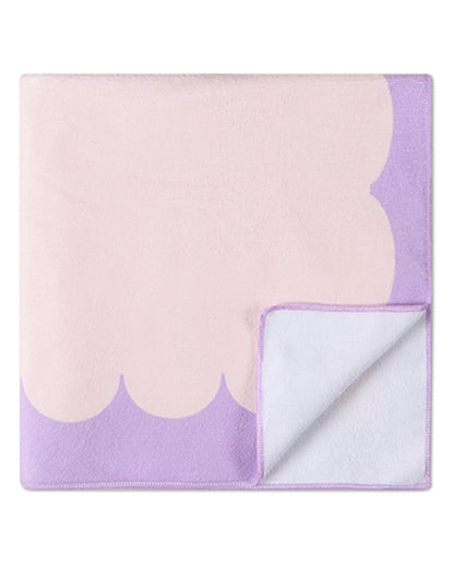 Girls "Camp Party" Cotton-Blend 30"W X 60"L Terry Beach Towel