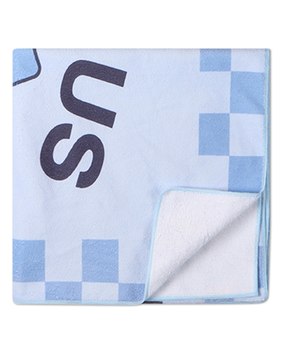 Boys "Camp Smile" Checkered Cotton-Blend 30"W X 60"L Beach Towel