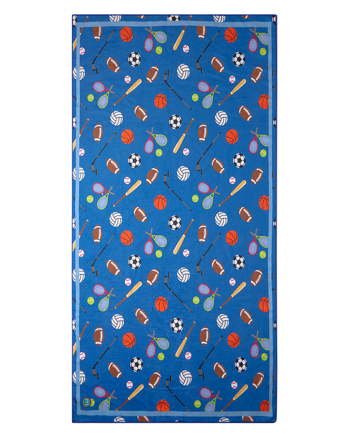 Boys All-Over Sports-Themed Cotton-Blend Terry 60" x 30" Beach Towel